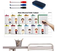 Multiplication Manipulants, Multiplication Chart - Erasable Educational Multiplication Games | Reusable Math Supplies for Home Classroom School Travel Trip