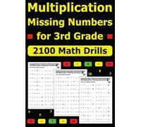 Multiplication: Missing Numbers for 3rd Grade: 2100 Math Drills
