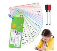 Multiplication Playing Cards, Multiplication Flash Cards | 15 Flash Cards for Math Equations | Home Multiplication Learning Aids Cards with Erasable Pens