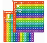 Multiplication Pop It 12x12, Double Sided Times Table Poppet 12x12, Times Tables Sensory Fidget Toys, Multiplication Pop It Math Toy For Kids, Pop It Fidget Toys For Anxiety
