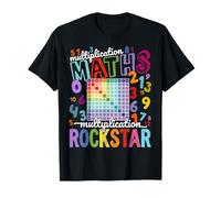 Multiplication Rockstar Maths Numbers Times Tables School T-Shirt
