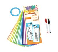 Multiplication Table - Flash Cards, Flash Cards Multiplication - Flash Cards for Children | Double-Sided Interactive Educational Game with 2 Dryer Pens for Classroom, Home School