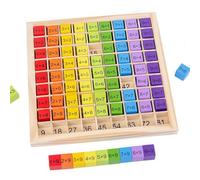 Multiplication Table, Montessori Trays Times Puzzles, Wooden Cube Toys Manipulatives Preschool Learning Math Chart Counting Toy for Kids Toddlers Kindergarten