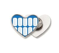 Multiplication Table Number Study Math Heart Metal Pin Brooch Clip Love
