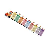 Multiplication Table Wall Decals PVC Train Design 2 Sheets | Removable Stickers, No Drilling Quick Installation, for Homeschool Classroom, Furniture Panels and Glass Doors