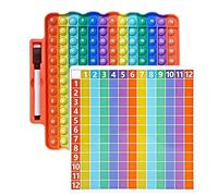 Multiplication Tables for Kids, Silicone Times Tables Poster 12x12, Multiplication Table Pop It, Times Tables Game, Maths Fidget Stress and Anxiety Relief Appliance