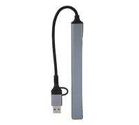 Multiport Adapter, Stable Aluminum Alloy Case 6 USB 2.0 Lightweight USB Type C Hub Docking Station for Mouse for Phone