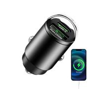 Multiport Car Charger - 3.35x1.97x1.18 Inches USB Fast Charger, PD QC Delivery Splitter, Twelve-Twentyfour Volt Input Adapter | Trucks SUVs Smartphones Tablets Laptops Electronic Gadgets