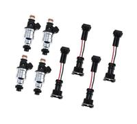Multiport Fuel Injector for OBD1 OBD2 B16 B18 B20 D15 D16 D18 H22 | 4 Sets 550cc Fuel Injectors With Wiring Harness Replacement Kit