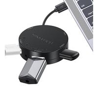 Multiport USB C Docking Station - Round Laptop Hub 4 Inn 1 with USB 2.0 and 480 Mbps | Portable USB C Multiport Adapter with Light Indicator, Accessories for Home, Office and Travel