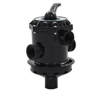 Multiport Valve Top Mount 1.5" ABS Black 6-Way Pool Filter Valve with Sight Seal