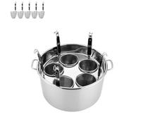 Multipots, Stainless Steel Pasta Pot with Strainer Insert, 3/4/5 Hole Pasta Pot Set with lid, Steamer Pot and Stock Pot for Cooking Noodles, Macaroni, and More in HomeKitchen (A,5 Holes)