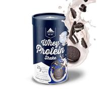 Multipower Whey Protein Shake - Water Soluble Protein Powder with Cookies & Cream Flavour from Whey Concentrate and Isolate - 21g Protein and Vitamin B6 in Sustainable Cardboard Wrap Tin - 420g
