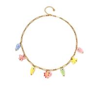 Multipprose Ceramic Sea Life Necklace Decor for Casual or Formal Attire Durable Coated Costume Ocean Inspired Jewelry