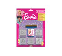 Multiprint Barbie Blister Pack 5 Stamps - Kids Craft & Stationery Set