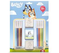 Multiprint Bluey Blister Pack 2 Stamps - Kids Craft & Stationery Set in Blue | Size: 1 Pack Multiprint Blue 1 Pack
