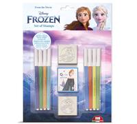Multiprint Frozen 2 Blister Pack 2 Stamps - Kids Craft & Stationery Set in Light Blue | Size: 1 Pack Multiprint Light Blue 1 Pack