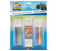 Multiprint Hot Wheels Blister Pack 2 Stamps - Kids Craft & Stationery Set in Blue | Size: 1 Pack Multiprint Blue 1 Pack