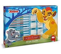 Multiprint Maxi Box 7 Stamps for Kids Disney The Lion Guard, Made in Italy, Personalized Stamps for Children, in Wood and Natural Rubber, Non-toxic Washable Ink, Gift Idea, art.04946