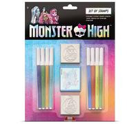 Multiprint Monster High Blister Pack 2 Stamps - Kids Craft & Stationery Set in Pink | Size: 1 Pack Multiprint Pink 1 Pack