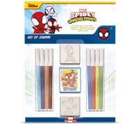 Multiprint Spidey & Friends Blister Pack 2 Stamps - Kids Craft & Stationery Set in Blue | Size: 1 Pack Multiprint Blue 1 Pack