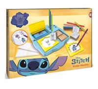 Multiprint Stitch Sticker Machine Set - Made in Italy Creative Kit with Wooden Natural Rubber Stamps, Colouring Album, Pens & Washable Non-Toxic Ink