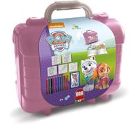 Multiprint Travel Set Paw Patrol Girl, Made in Italy, Coloring Book, with Puzzles and Pencils, Stamps for Children, in Wood and Natural Rubber, Non-toxic Washable Ink, Gift Idea, 42913
