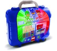 Multiprint Travel Set Pj Mask, Made in Italy, Coloring Book, with Puzzles and Pencils, Stamps for Children, in Wood and Natural Rubber, Non-toxic Washable Ink, Gift Idea, art.42954