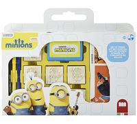 Multiprint Window Box 7 Stamps for Kids Minions 2, 100% Made in Italy, Personalized Stamps for Children, in Wood and Natural Rubber, Non-toxic Washable Ink, Gift Idea, art.07896