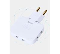 Multiprise Plate Derriere Meuble Avec 3 Prises,Prise Plate Avec Connexion Pivotante 180º Multiprise Murale Avec Adaptateur EU-US,Prise Multiple 10A/2500W,Multiprise Extra Plate