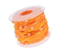 Multipurpose 10m Length White Organza Ribbon with Pearls Detail Accessory for Festival and Artistics Creation 10mm Christmas Decoration