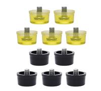 Multipurpose 10Pcs Rubber Head Replacement Yellow Black Tip for Precise Work Delicate Surfaces Work with Hammer Double Side