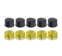 Multipurpose 10Pcs Rubber Head Replacement Yellow Black Tip for Precise Work Delicate Surfaces Work with Hammer Double Side