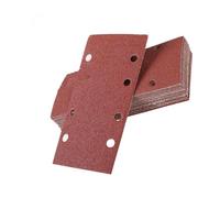 Multipurpose 185x93mm Flocking Sandpaper Sheets 8 Hole Design Abrasives for DIYer Projects Smooth Finishing Aluminum Oxide Sandpaper Sheets