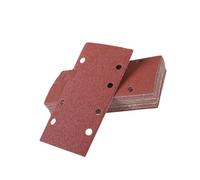 Multipurpose 185x93mm Flocking Sandpaper Sheets 8 Hole Design Abrasives for DIYer Projects Smooth Finishing Polyester Flocking Sandpaper