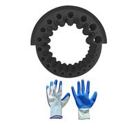 Multipurpose 20 Hole Drill Bit Grinding Sharpener with Gloves for Enhances Great for Woodworking and Metalwork Workshop Equipment