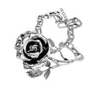 Multipurpose 24K Gold Dipped Rose Pendant Necklace Portable For Women Suitable For Parties Supplies And Ceremonies Statement Flower Necklace