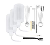 Multipurpose 24Pieces Sprayer Paint Cleaning Set with 4 Bottles and 21 Brushes Portable for High Handleds Toothbrush for Sprayer Equipment