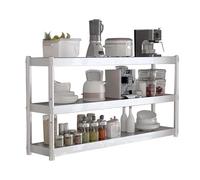 MultiPurpose 2Tier Stainless Steel Kitchen Sto Shelf Easy to Clean nizat Rack for Smals Home Office & Warehouse (3Layer 100x30x75cm)