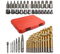 Multipurpose 49Piece Bolts Extractor Set with High Steel Drill Bit Suitable for Rusted Nut & Screws, Easy Extract Screw Remover