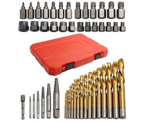 Multipurpose 49Piece Bolts Extractor Set with High Steel Drill Bit Suitable for Rusted Nut & Screws, Easy Extract Screw Remover