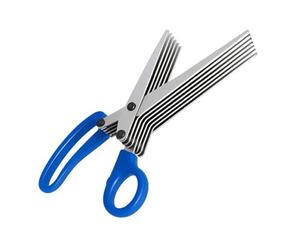Multipurpose 5 Blade Shredder Scissors HD Carbon Steel - Fast Herb Cutting & Document Shredding Tool, Anti Identity Theft Paper Cutter, Ergonomic Grip, Compact Kitchen Office Gadget