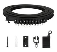 Multipurpose 5 Meter Ceiling Mount Curtain Rails Kits With Rollers Set For Privacy And Window Treatments Home And Office Ceiling Curtain Track Kits