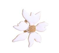 Multipurpose Adjustable Five Petal Flower Ring Decoration for Trendy Women with Elegant Gold and Silver Finish
