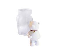 Multipurpose Adorable 3D Bear Sturdy Silicone Mold Portable for Resin Craft and Gypsum Figurines Home Decoration Home Decoration Mold