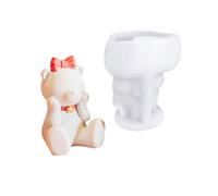 Multipurpose Adorable 3D Bear Sturdy Silicone Mold Portable for Resin Craft and Gypsum Figurines Home Decoration Home Decoration Mold
