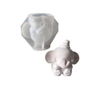 Multipurpose Adorable Elephant Sturdy Silicone Mould Portable for Resin Craft and Gypsum Figurines Home Decoration