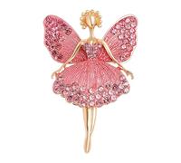 Multipurpose Alloy Dance Angel Brooch for Bags Hats Clothing Decoration Featuring Ballet Girl Designs Secure Attachment Multifunctional Brooch