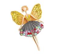 Multipurpose Alloy Dance Angel Brooch for Bags Hats Clothing Decoration Featuring Ballet Girl Designs Secure Attachment Multifunctional Brooch