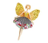 Multipurpose Alloy Dance Angel Brooch for Bags Hats Clothing Decoration Featuring Ballet Girl Designs Secure Attachment Elegant Brooch